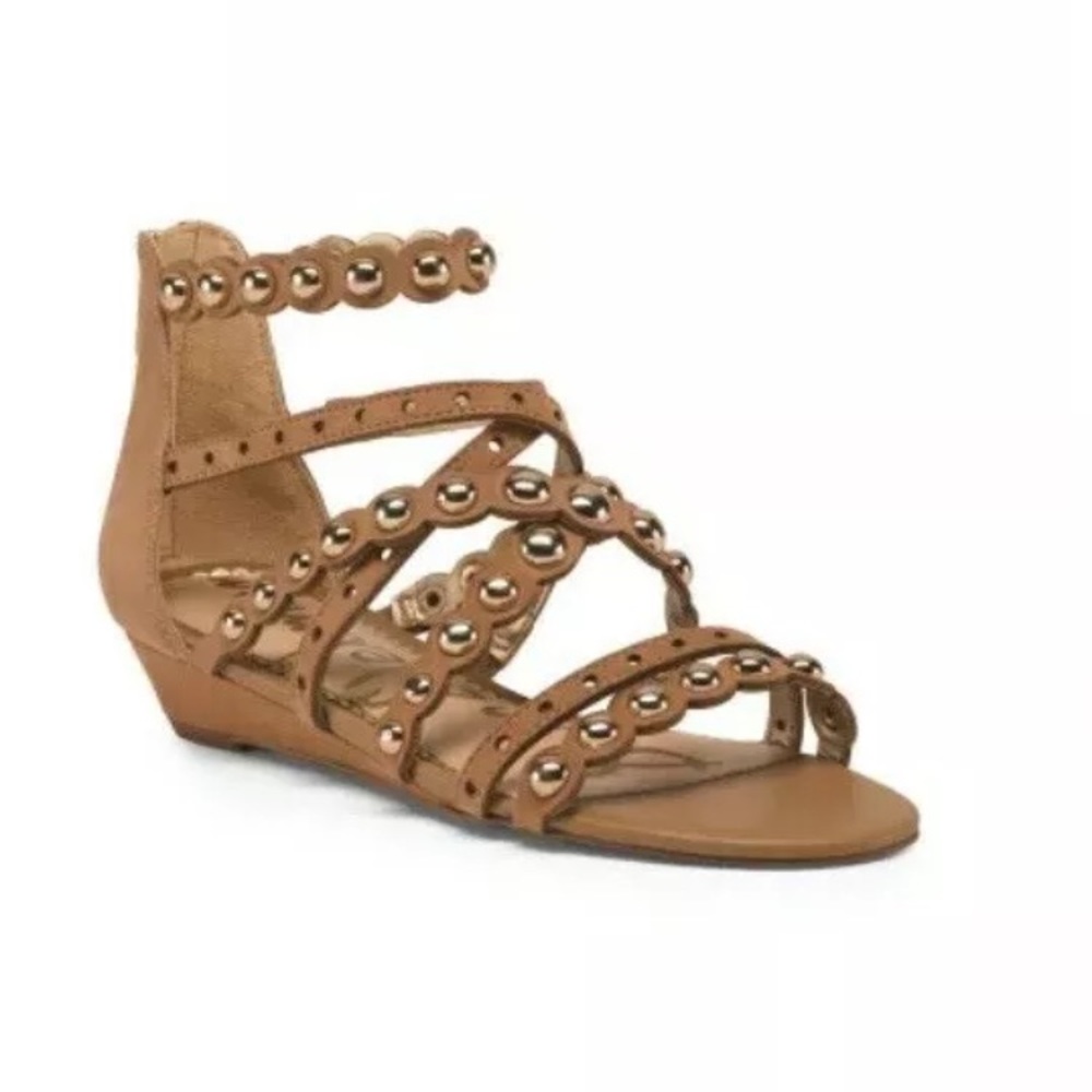 New Sam Edelman wedge Seude studded sandals size 6